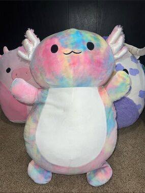Squishmallows Pastel Rainbow Axolotl Plush